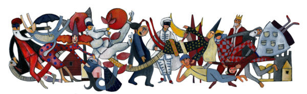 Ci siamo tutti? Public art commission, 2015 Acrylic on Wood Elementary school auditorium, Masi di Cavalese, Italy